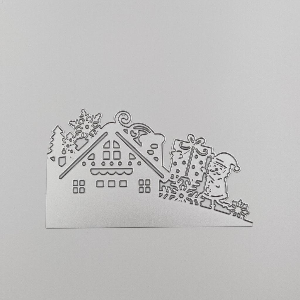 Рождественский дом, елка, снеговик, Санта-Клаус, трафарет для тиснения, форма для DIY Art Handcraft