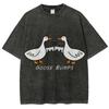 Cute Goose Graphic T-Shirts Tops Oversized Summer for Women Men Casual Female Streetwear Tees Unisex