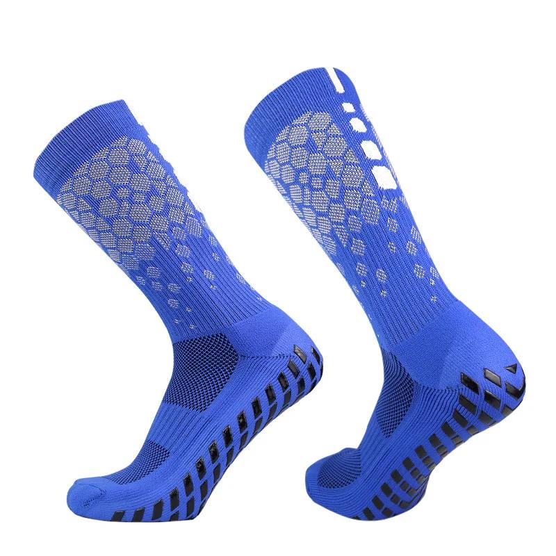 Professional Men Women Football Socks Honeycomb Graphics Breathable Sports Arrow Silicone Anti Slip Grip Soccer Socks