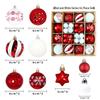 44-Piece Christmas Tree Decoration Set: 6cm Colorful PVC Hanging Balls