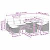 Garden Sofa Set with Cushions and Storage 9 pcs Gray