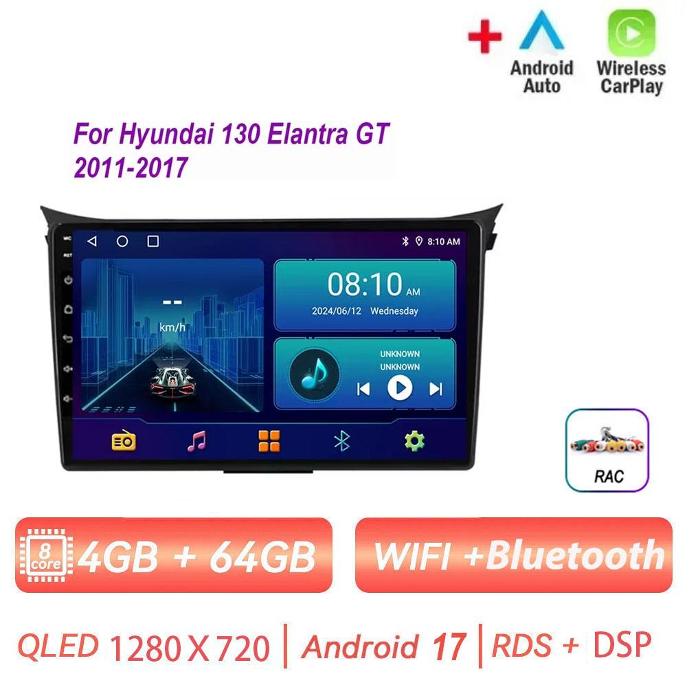 Android 17 pour Hyundai I30 Elantra GT 2012 - 2016, autoradio sans 2din, Carplay, GPS, WIFI, navigation, lecteur DVD, lecteur multimédia de voiture