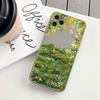 Ретро-чехол для телефона с росписью пейзажа для iphone 16 7 8 Plus SE2 X XS XR 16 14 12 13 11 Pro Max Большие цветочные поля Домик в лесу Чехлы
