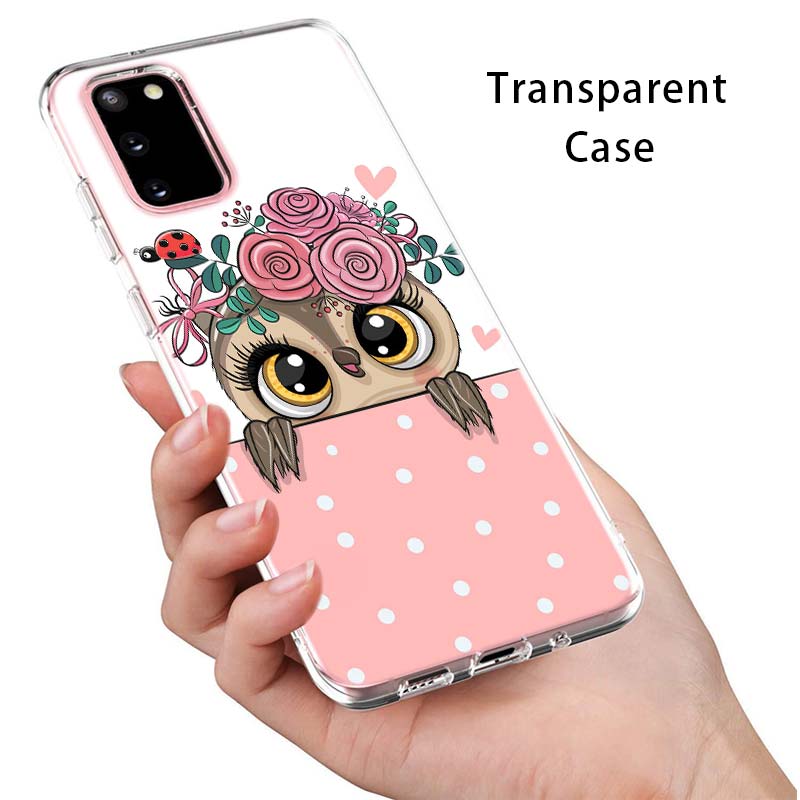 Lovely Animal Owl For Samsung Galaxy S22 Pro S21 S20 FE Ultra S10 S10E Lite S9 S8 Plus S7 S6 Edge Soft Phone Case