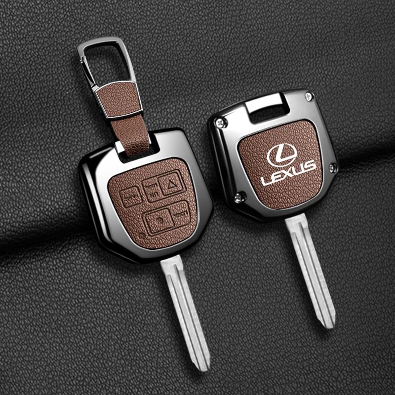 DMTZ1 Leather Car Straight Foldable Key Shell Modification for Lexus Old RX330 IS200 ES300 IS400 Key Cover Modification Accessories