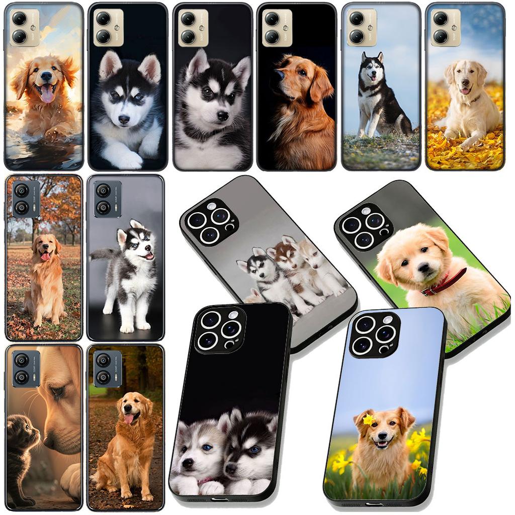 Husky Golden Retriever Dog Phone Case for Samsung Galaxy S22 S21 S20 FE Ultra Plus A35 A36 A37 A33 A34 A04 A71 Cover Casing