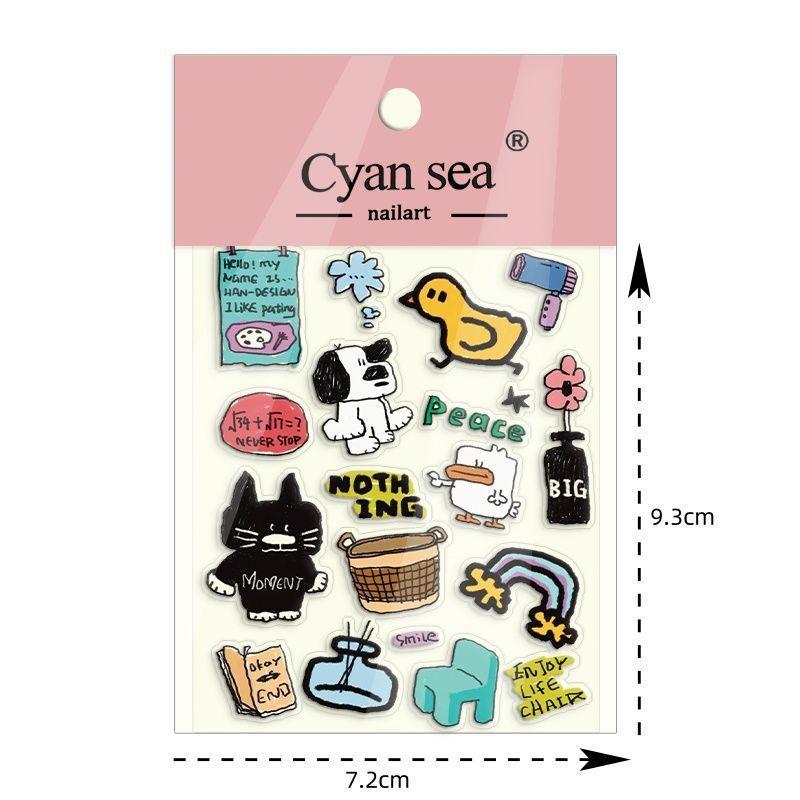 Милый торт пруд желаний 3D рельефная смоляная наклейка чехол для телефона для девочки ноутбук прозрачная желейная наклейка канцелярские товары блокнот DIY украшение