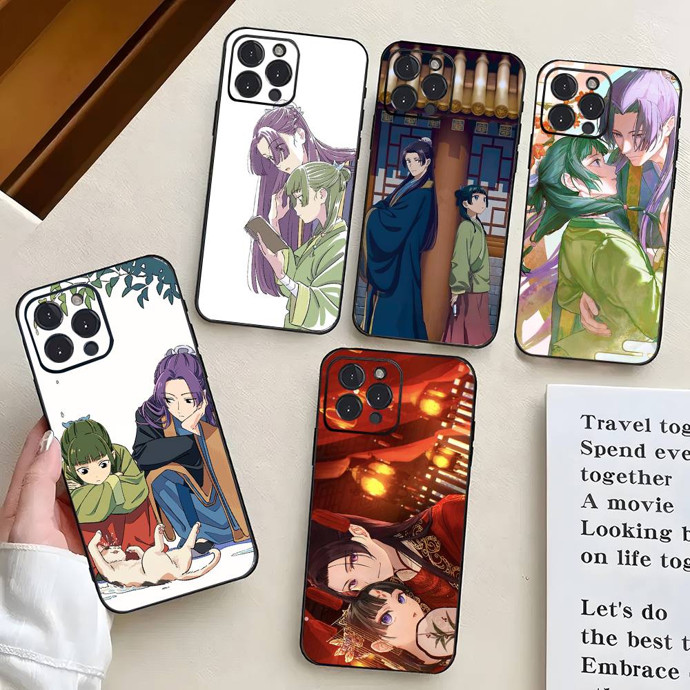 The Apothecary Diaries Animation Phone Case For IPhone 17 Air 16 15 14 13 Pro Max 11 12 Black Silicone Cover