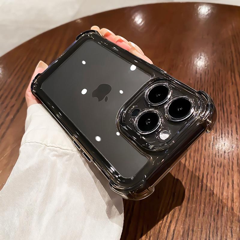 Роскошный противоударный прозрачный защитный чехол для iPhone 15 14 13 12 11 Pro Max X XS XR 7 8 Plus SE, мягкий бампер, прозрачный жесткий акриловый чехол