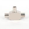 2 Way TV Television Aerial T Splitter Coax Male To 2x Female Adapter Connector