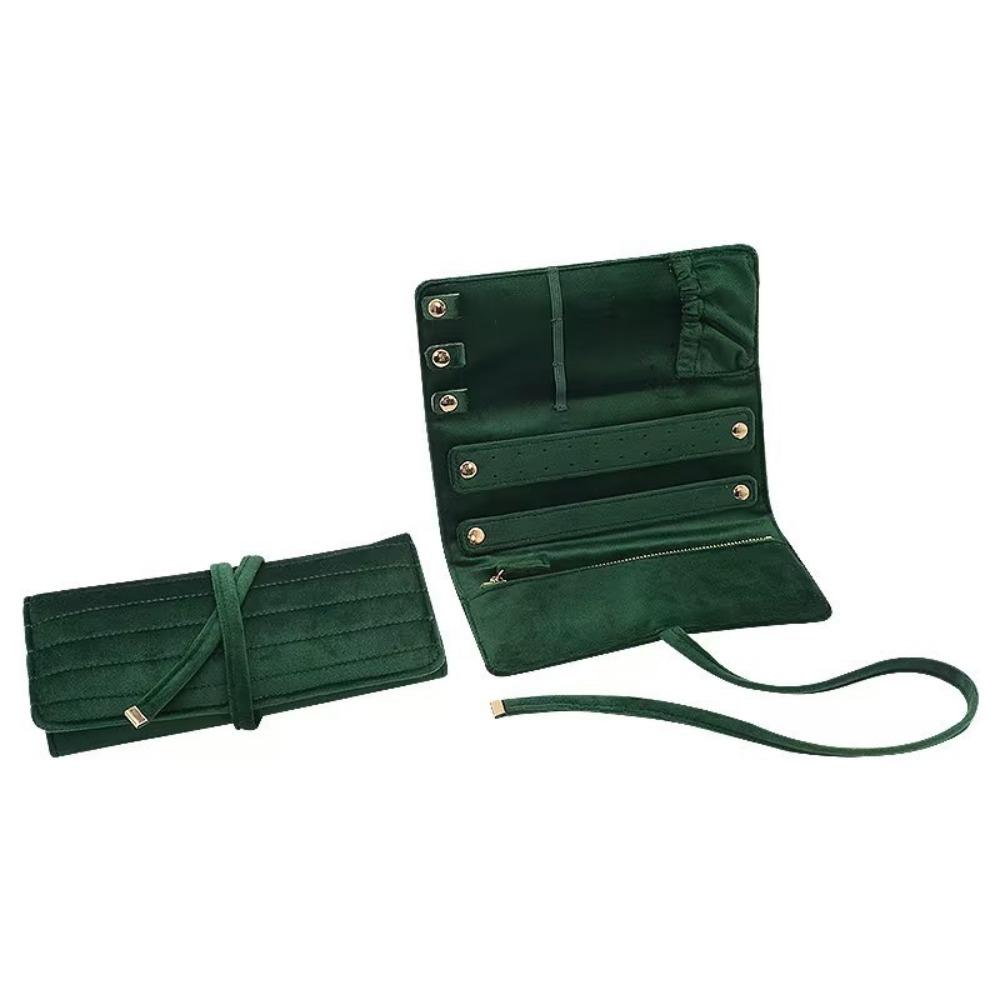 Lace Up Jewelry Storage Bag Bracelet Necklace Velvet Jewelry Holder Outdoors