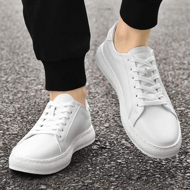Genuine Leather Lace-Up School Footwear Fashion Men Casual Shoes All-match Business Walking Shoes Men Classic Skate Shoes Men