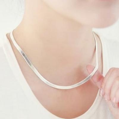 Серебряное колье 925 пробы Большая цепь Многослойное Базовый Роскошный стиль