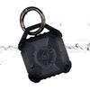 AirTag ATC-001 Waterproof Case, Black, Air Tag, Keychain, Round Carabiner, Cover, Includes Key Ring, Prevents Loss, Sparkling and Puffy Round