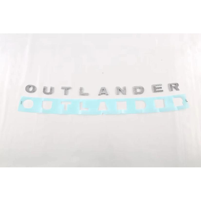 For Mitsubishi Outlander PHEV   ABS Carbon Fiber Front Cover Grill Car  Letter Sticker Trim Car Styling Accessories