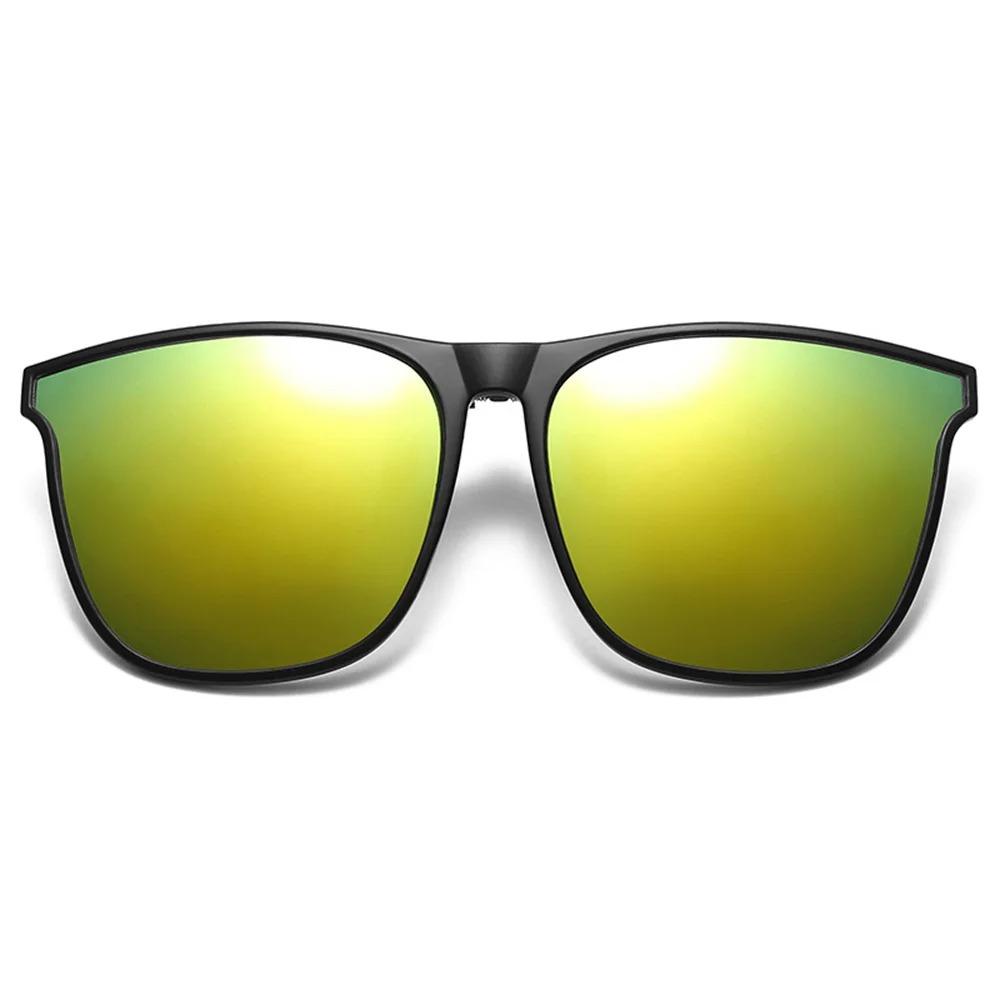 Поляризованные солнцезащитные очки-клипсы для мужчин и женщин, фотохромные очки для водителя автомобиля, очки ночного видения, антибликовые винтажные очки