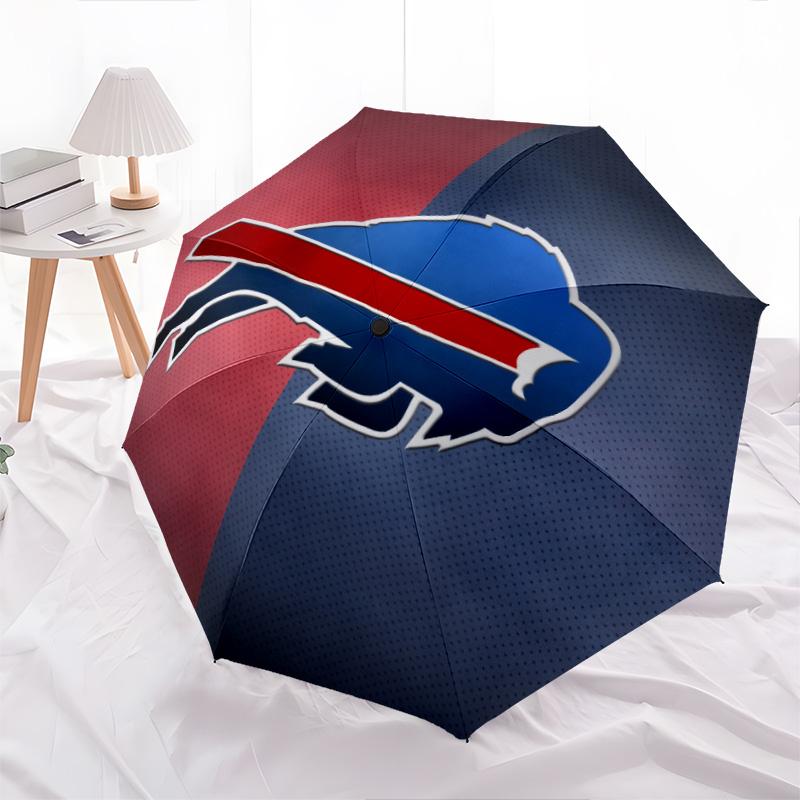 Узор Buffalo Bills, автоматический складной зонт, портативная и складная конструкция, 8 спиц, рождественский или день рождения подарок.