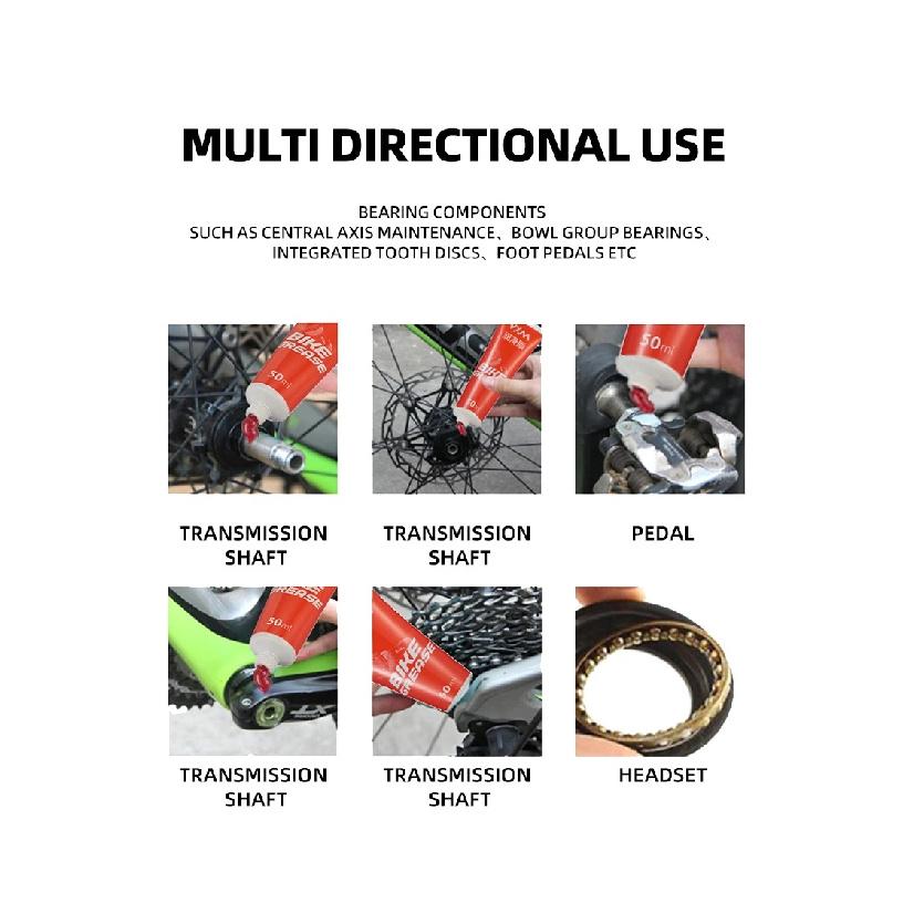 VXM Bicycle Lubricating Grease Maintenance Chain Oil Fork Flywheel Ball Bearing Grease Long Lasting All Weather Bike Repair Tool