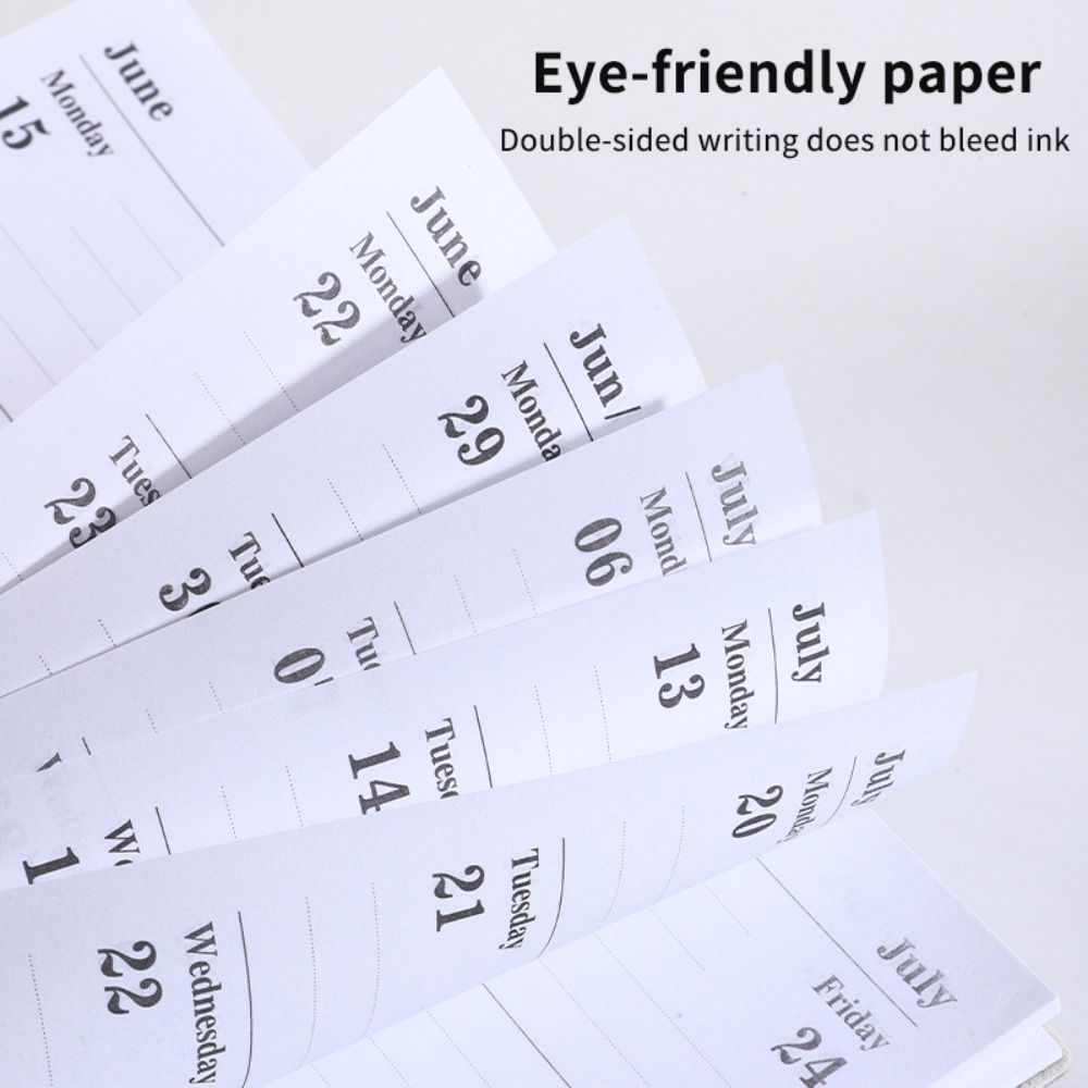 To Do List 2026 Agenda Book A6 English Notepad High Quality Pocket Diary Book Students
