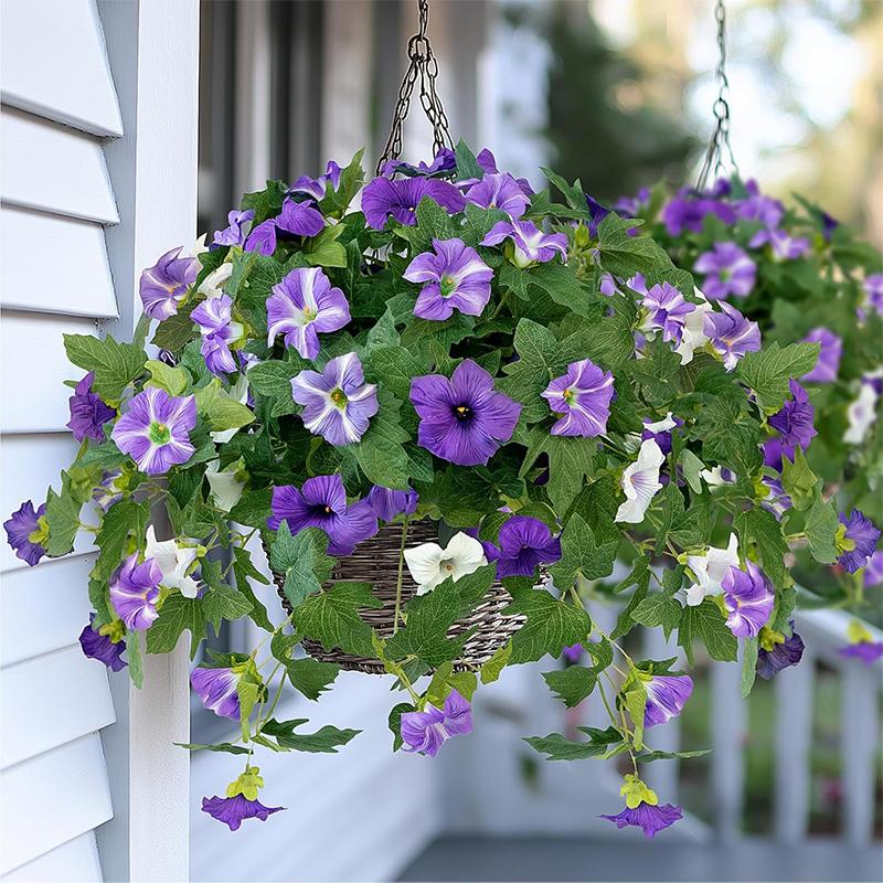 1Pcs Artificial Silk Morning Glory Flowers 43cm Fake Flower Bouquets for Wedding Party Home Decor Balcony Garden Outdoor Decor