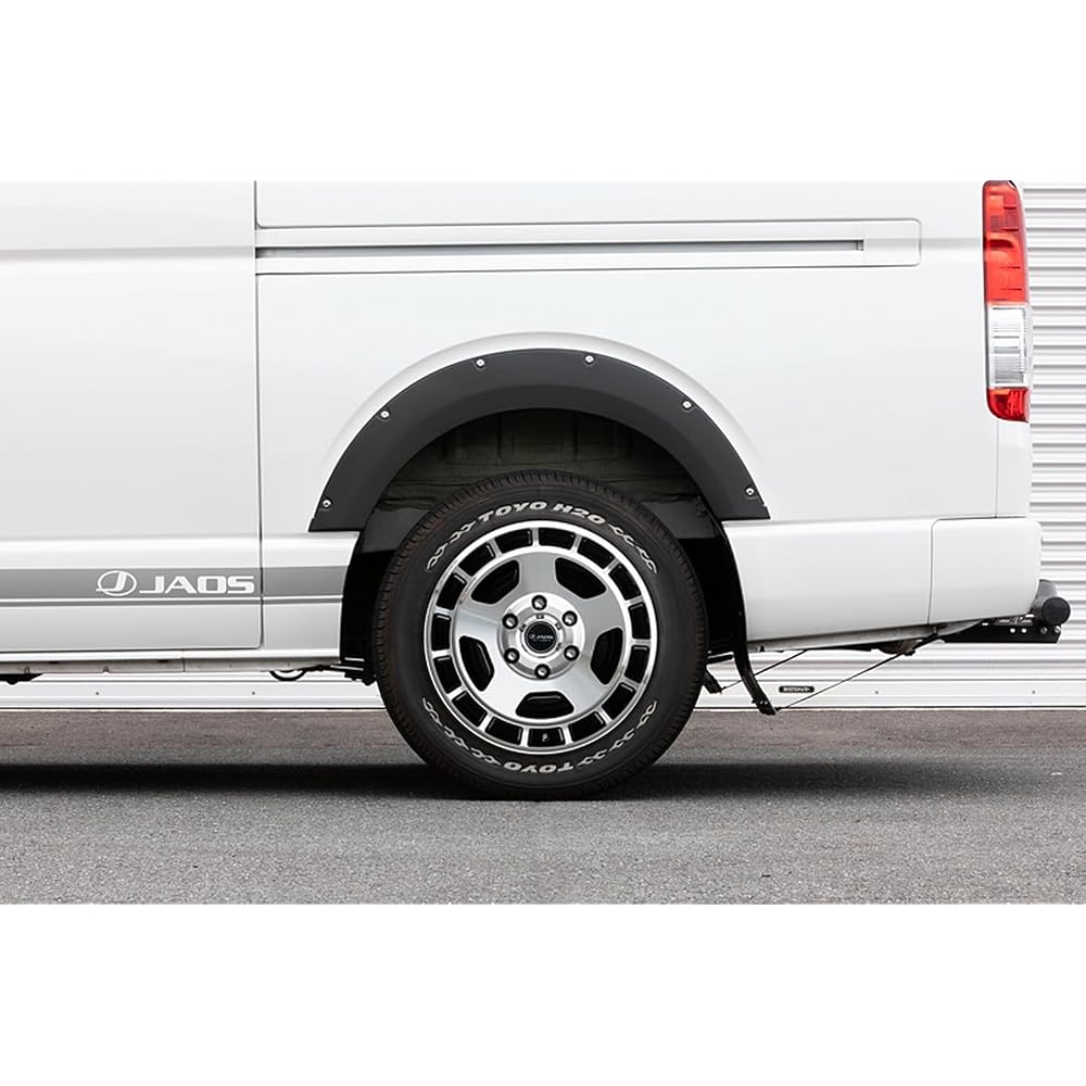 JAOS Fender Garnish Type-X Painted Matte Black for Hiace 200 Series B135201MB