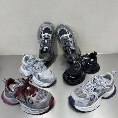 Мужские и женские модные кроссовки на платформе в стиле «папиных кроссовок», женские новые универсальные повседневные кроссовки «монстры», спортивные трендовые кроссовки серебристо-серого цвета