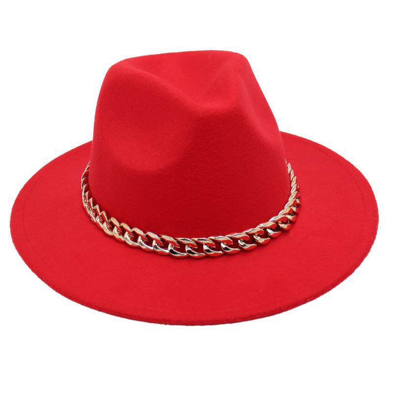 Шляпа-котелок с цепочкой, джазовая шляпа для мужчин и женщин, фетровая шляпа Джексона, сценическая твидовая шляпа