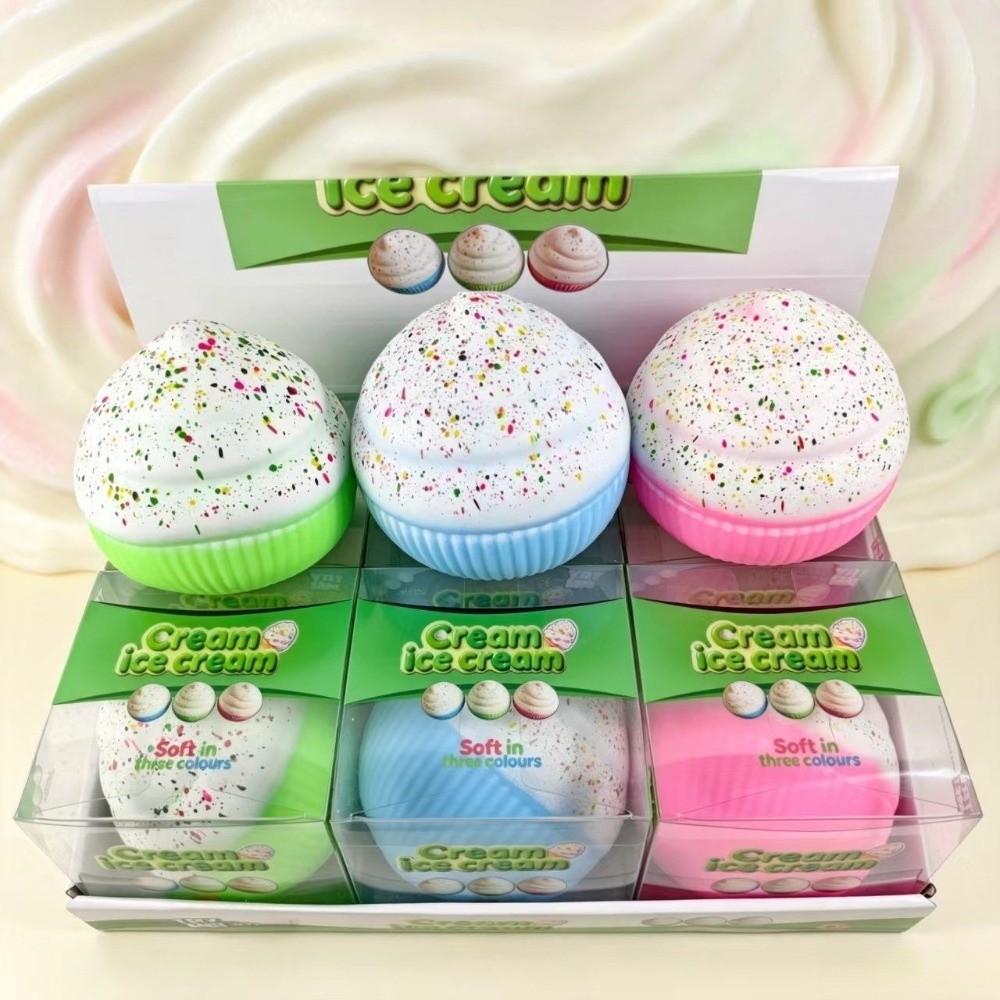 Soft TPR Cream Cake Squishy Toy Slow Rebound Pinching Toy Fidget Toy Cream Cake Squeeze Toy Adults