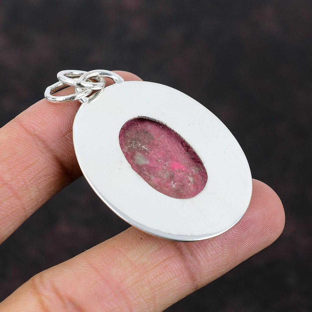 Thulite Pendant Handmade Jewelry 925 Sterling Silver Pendant High Quality Gemstone Pendant Thulite Jewelry Gift For Friend Statement Pendant