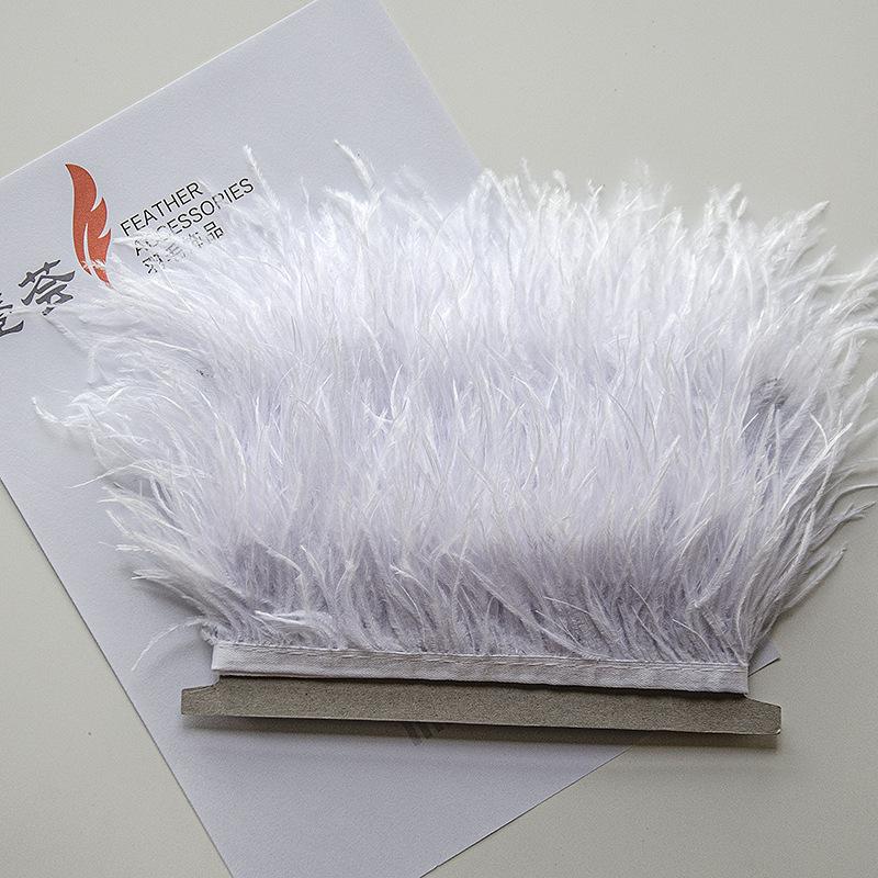 10-15Cm Ostrich Hair Cloth Strap Clothing Skirt Down Jacket Cuffs Diy Accessories Accessories Fur Collar Ostrich Feathers