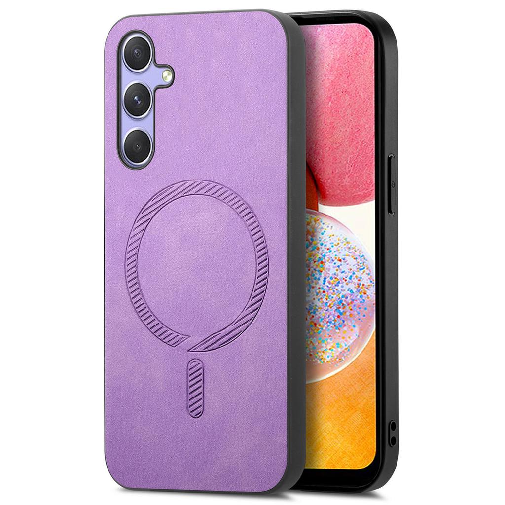 Кожаная задняя крышка для Samsung Galaxy A14 5G/A14 4G, совместимая с MagSafe, чехол для телефона с покрытием soft-touch