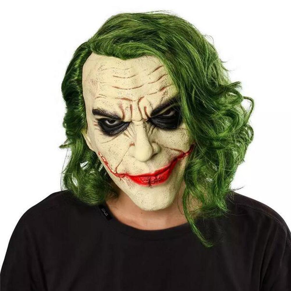 Маска Джокера Клоуна Страшные Латексные Маски на Хэллоуин для Косплея Костюм Реквизит Полная Голова