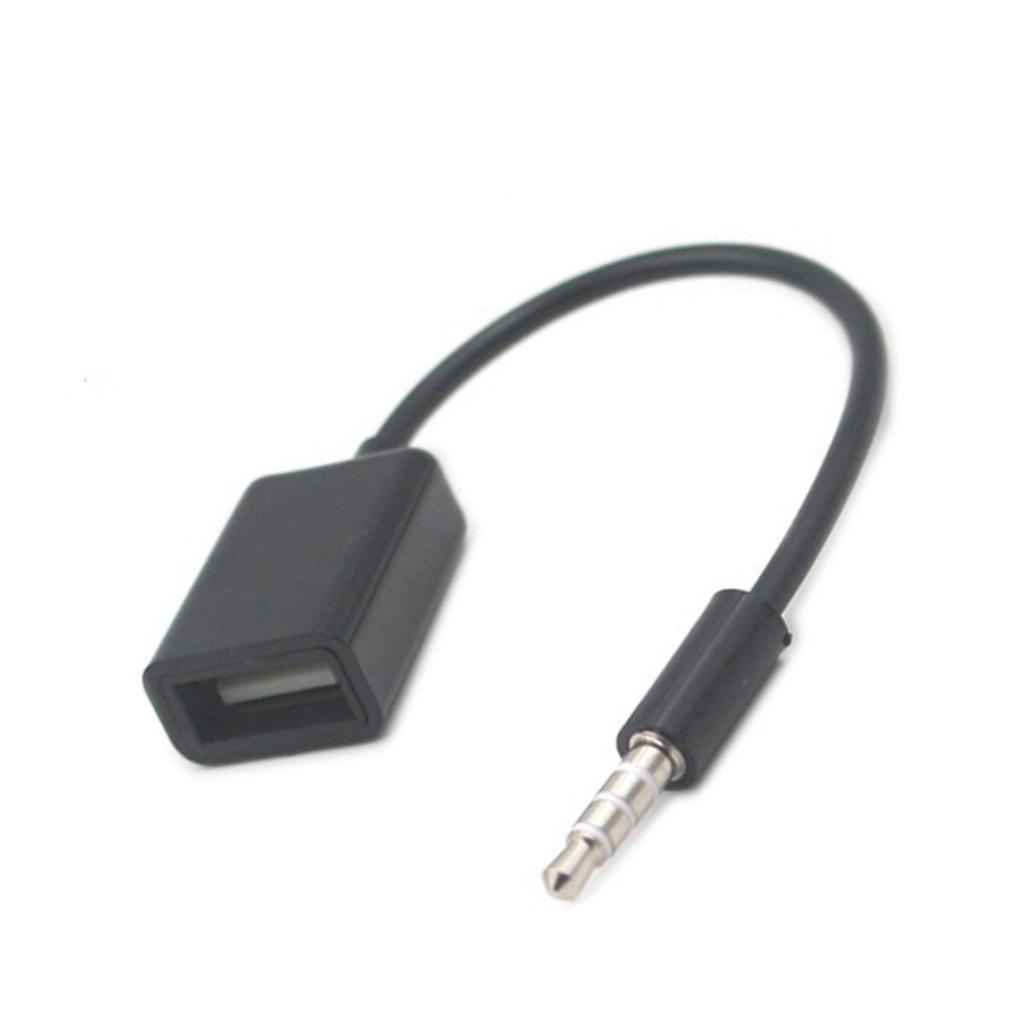 Универсальный 3,5 мм USB-AUX конвертер Соединительный шнур Подходит для воспроизведения звука и музыки в автомобиле, подключения стереоисточников