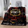 3D ретро одеяло с изображением логотипа группы Slayer, тяжелый металл, рок, мягкое плед-покрывало для дома, спальни, кровати, дивана, дорожное покрытие, подарок для ребенка