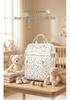 2026 Bow Print Mommy Bag - Lightweight, Large Capacity Double Shoulder Backpack for Outdoor Travel