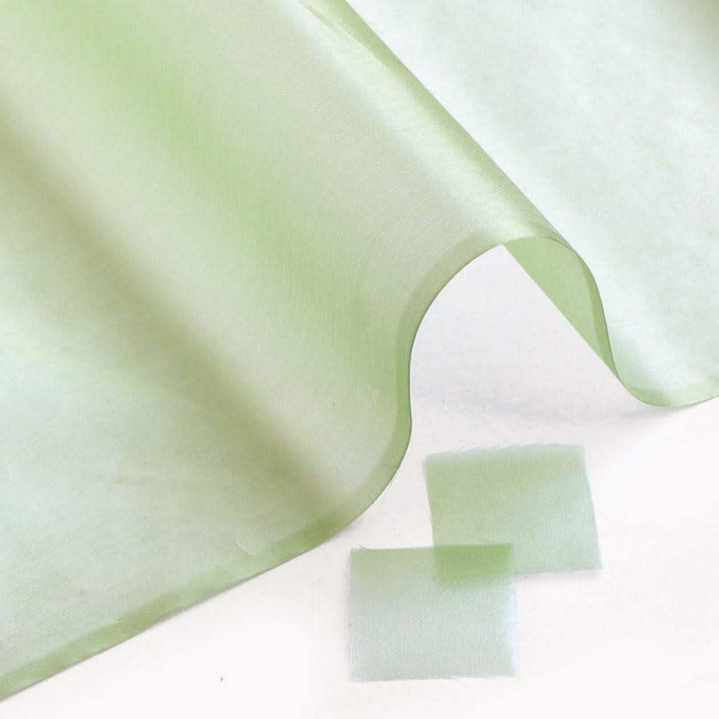 Nippon Chuko Pure Silk Habutae 4 Momme Fabric for Tsumami Wakaba Pre-Cut Zaiku, 16mm, (White Leaf) Pattern, S60HB16-9