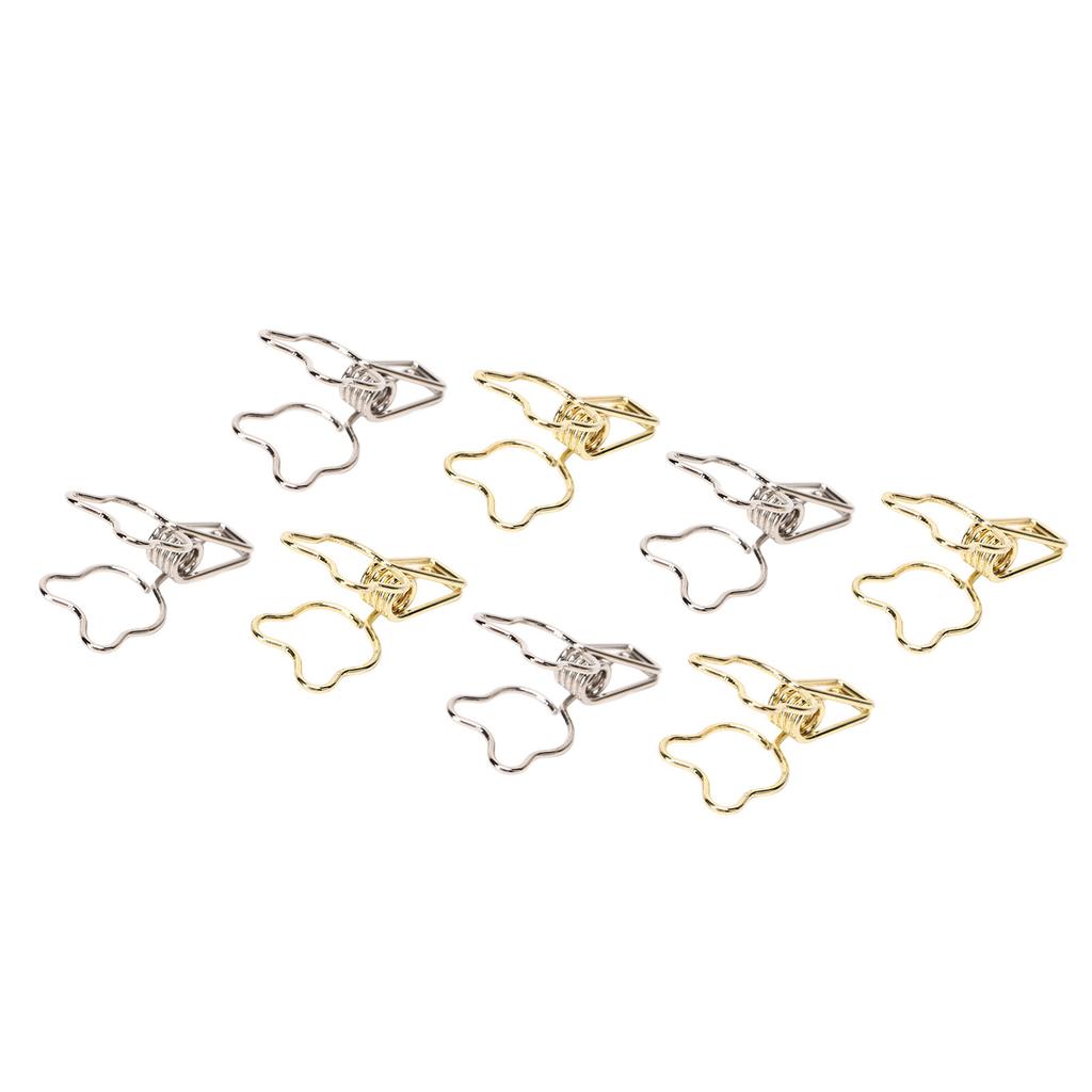 100 шт. клипсы золотые серебряные в форме милого медведя с сильной силой зажима металлические полые длинные хвостовые клипсы