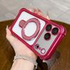 Magnetic Plating Matte Bracket Stand Clear Case For iPhone 17 Air 16 15 14 13 Pro Max Plus Shockproof Lens Protect Cover
