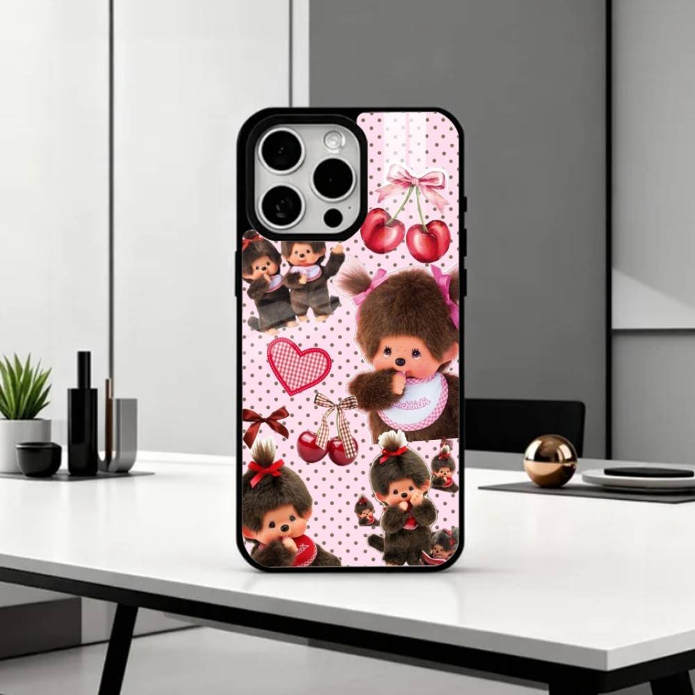 Плюшевая кукла M-Monchhichis Чехол для телефона для iPhone 17, 16, 15, 14, 13, 12, 11 Plus, Pro Max Магнитный для беспроводной зарядки Magsafe