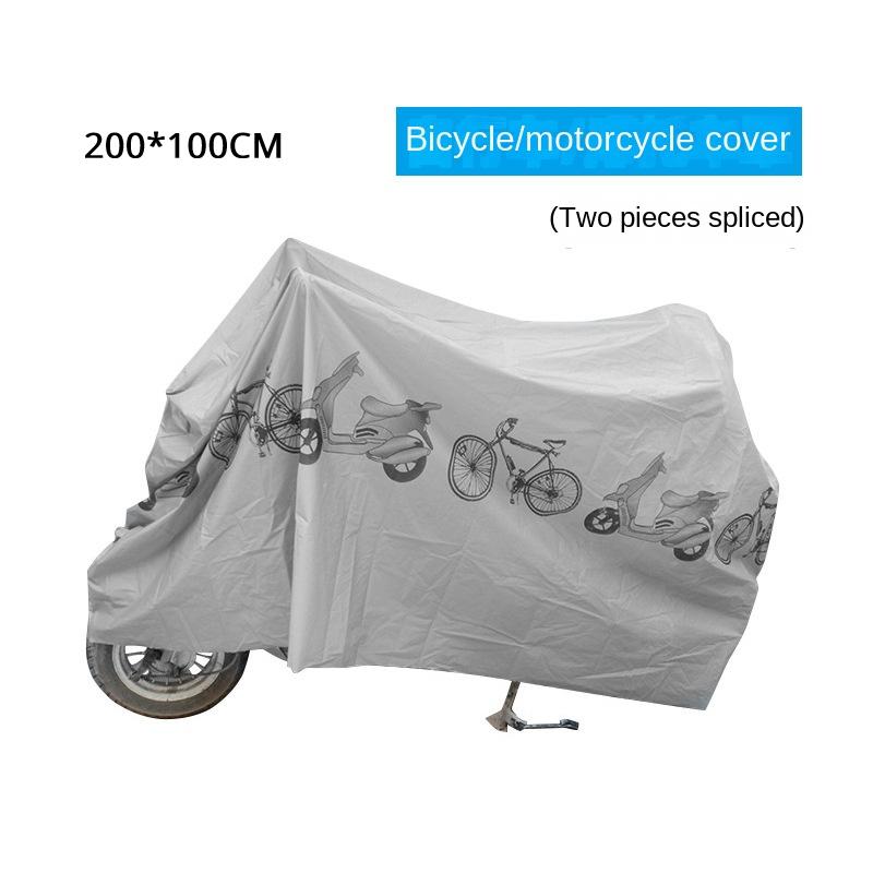 Чехол для велосипеда Велосипедный дождевик PEVA 110x200см Пылезащитный чехол Защита от солнца Солнцезащитный козырек МТБ Горный велосипед Мотоцикл Все сезоны