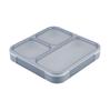 Foodman Bento 800ml Secure with Double Sealing for DSK Box, Slim, Portable, Stand-Up, Capacity, Antibacterial, Gray, 4-Point Locking, Leak-Resistant