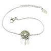 [P9169] - Silver 'Boho' Steel Bracelet (dreamcatcher) - 20x11 Mm