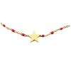 [R0208] - Designer Steel Necklace 'Une Etoile Est Née' Golden Red - 10x10 Mm