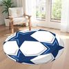 Football Round Carpet Perfect for Entryway Bedrooms Balcony Dormitory Anti-slip Round Rug Office home decor Spiritual Gift