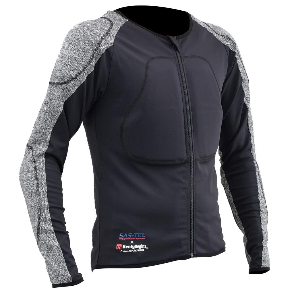 Daytona Motorcycle Protector Inner Wear CE Standard JMCA Recommended Instant Curing Cut Resistant Fabric Gray XL Size 18799 SAS-TEC (HPPE)/Stretch