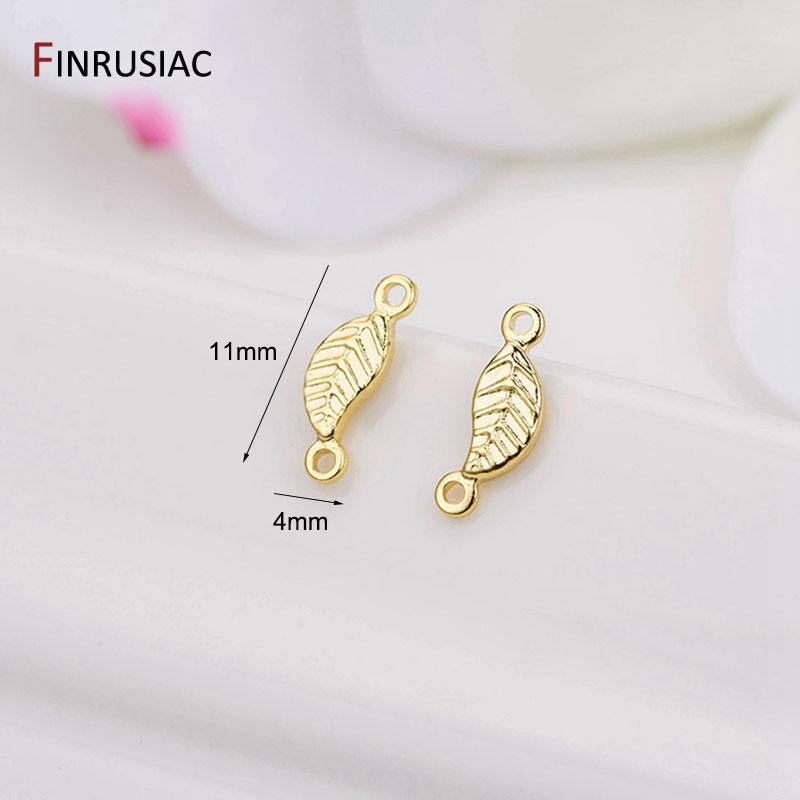 14K Gold Plated Brass Leaves Connector,Bulk Charms For Jewelry Making Supplies,Leaf Charms DIY Handmade Crafts Wholesale