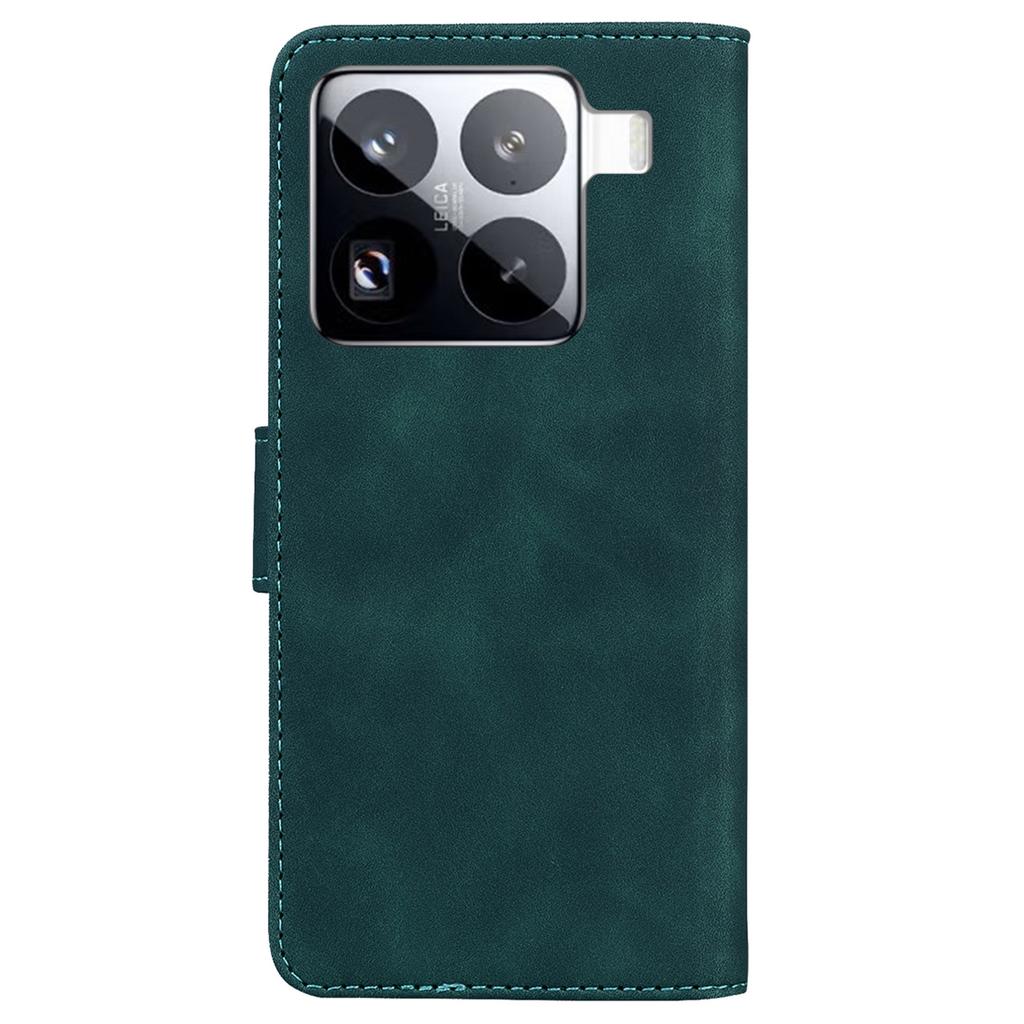 Чехол-кошелек из натуральной кожи однотонный для Xiaomi 15 Pro