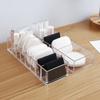 Прозрачная подставка для макияжа 6/8-слотовая конструкция Прозрачный органайзер для хранения косметики Компактное отделение для хранения