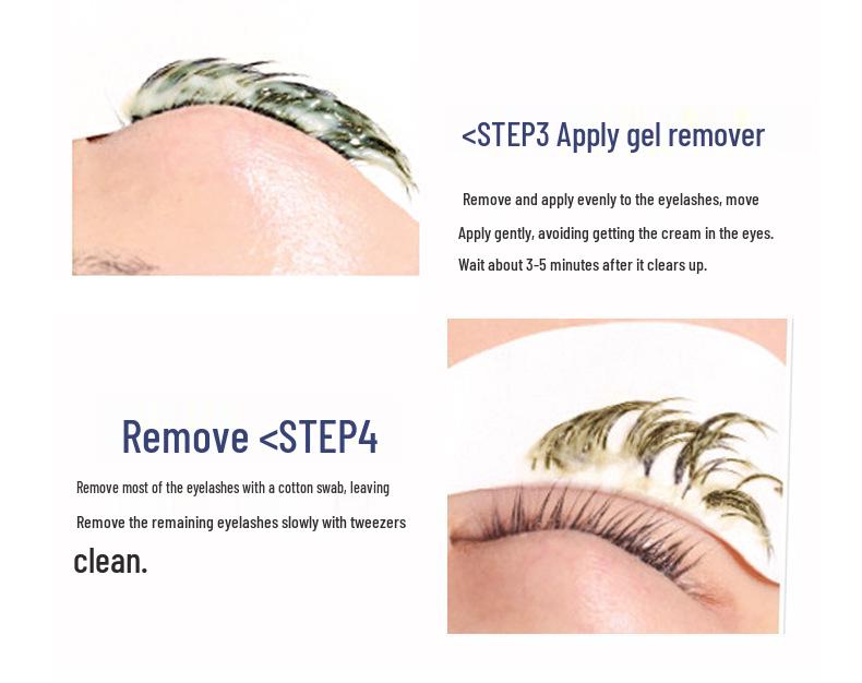 Lemon-Scented Eyelash Glue Remover Cream: Mild, Non-Irritating, Works In 1 Minute, 10g