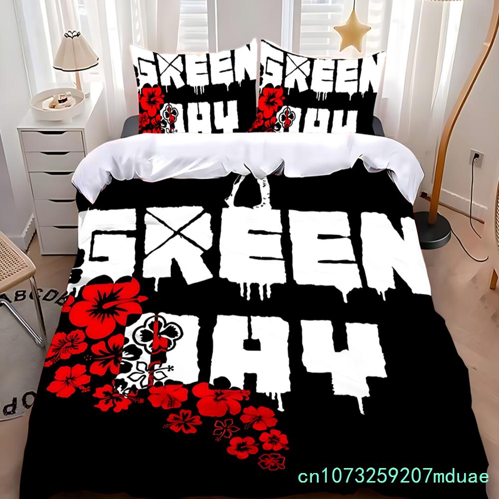 Новый пододеяльник Наволочка Комплект постельного белья Рок-группа G-Greendays Взрослый Мальчик Девочка Украшение спальни Детский Односпальный Двуспальный